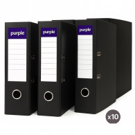 Pack de 10 Classeur à Levier Purple Essential Dos 75mm Noir En Tunisie