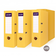 Pack de 10 Classeur à Levier Purple Essential Dos 75mm Jaune En Tunisie
