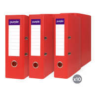 Pack de 10 Classeur à Levier Purple Essential Dos 75mm Rouge En Tunisie