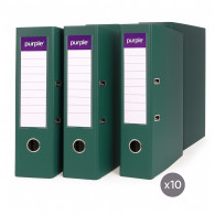 Pack de 10 Classeur à Levier Purple Essential Dos 75mm Vert En Tunisie