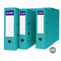 Pack de 10 Classeur à Levier Purple Essential Dos 75mm Turquoise En Tunisie