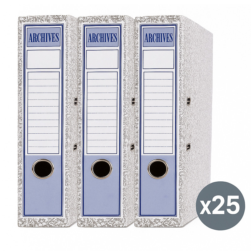 Pack de 25 Boite d'Archive AZ10 10Cm Gris En Tunisie