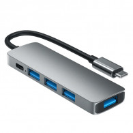 Adaptateur Airsky 5En1 Type-C Vers USB-A + USB-C Gris en Tunisie