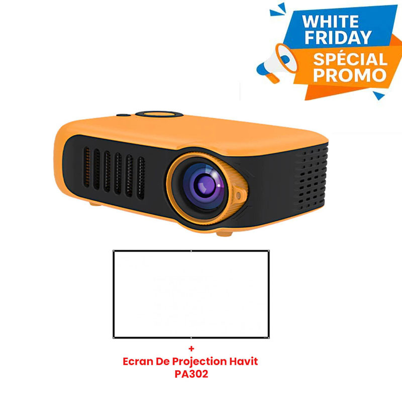 Mini Vidéo Projecteur Deli LCD Jaune En Tunisie