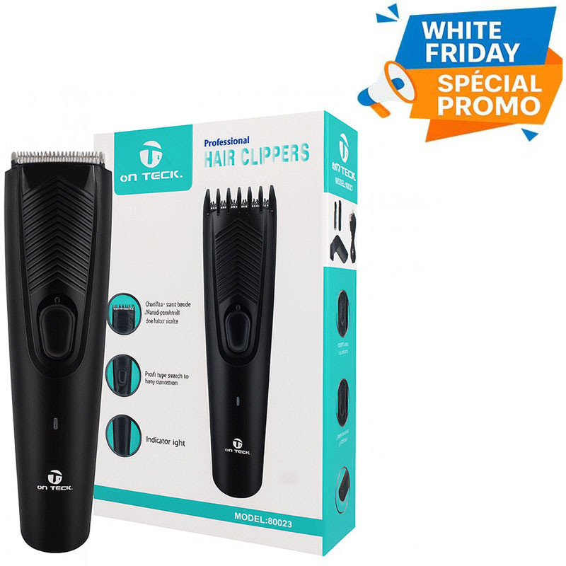 Tondeuse à Cheveux Professionnelle On Teck 80023 Noir en Tunisie