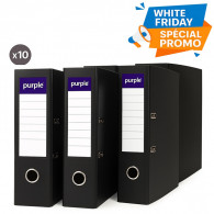 Pack de 10 Classeur à Levier Purple Essential Dos 75mm Noir En Tunisie