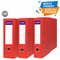 Pack de 10 Classeur à Levier Purple Essential Dos 75mm Rouge En Tunisie