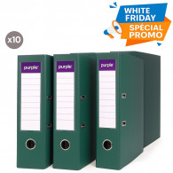 Pack de 10 Classeur à Levier Purple Essential Dos 75mm Vert En Tunisie