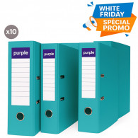 Pack de 10 Classeur à Levier Purple Essential Dos 75mm Turquoise En Tunisie