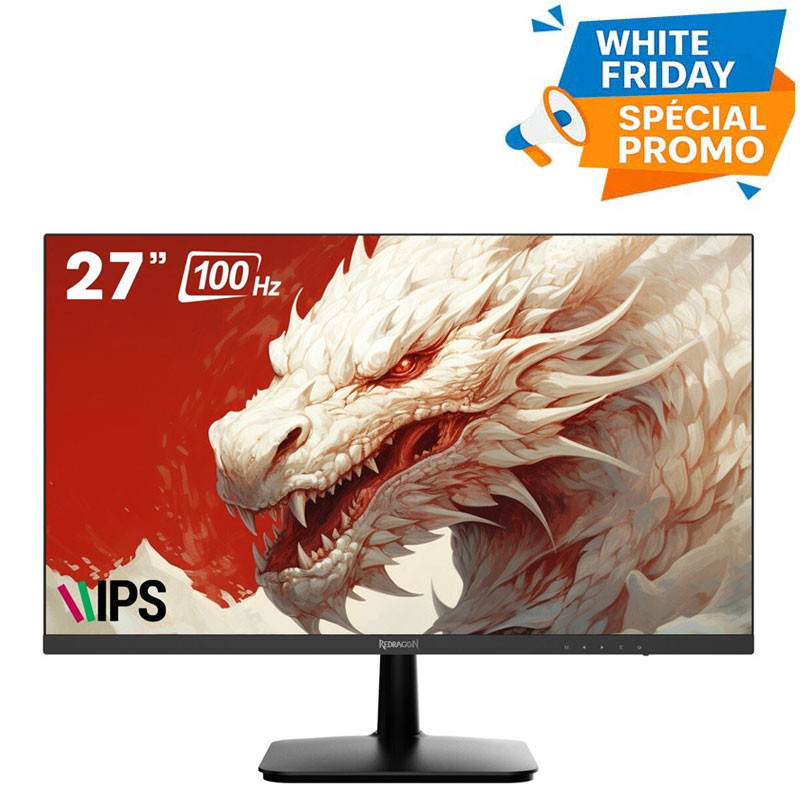 Ecran Gaming Redragon Memphis II 27" FHD IPS 100Hz Noir En Tunisie