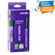 Pack de 10 Marqueurs Permanant Purple Mark-Off Vert En Tunisie
