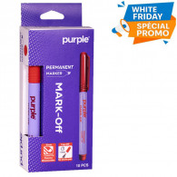 Pack de 10 Marqueurs Permanant Purple Mark-Off Rouge En Tunisie