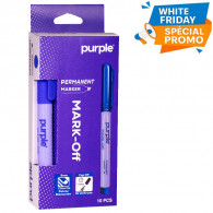 Pack de 10 Marqueurs Permanante Purple Mark-Off Bleu En Tunisie