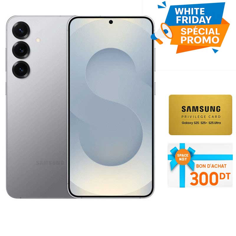 Samsung S25 5G 12Go 256Go Gris en Tunisie