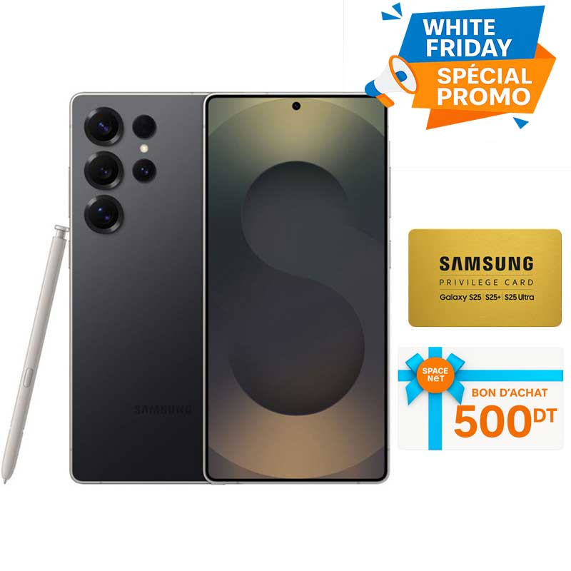 Smartphone Samsung S25 Ultra 5G 12Go 256Go Noir En Tunisie