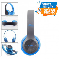 Casque Stéréo Sans Fil P47 Bluetooth Bleu