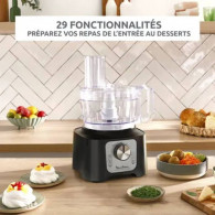 Robot Multifonctions Moulinex Double Force Compact FP546811 800W Noir EN Tunisie