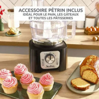 Robot Multifonctions Moulinex Double Force Compact FP546811 800W Noir EN Tunisie