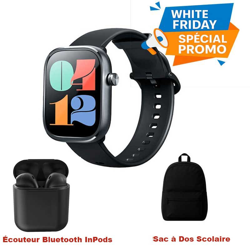 Pack Mibro Smartwatch C4 + Earbuds 5 Noir en Tunisie