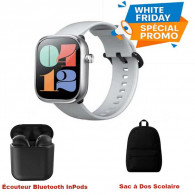 Pack Mibro Montre Connectée C4 + Earbuds 5 Silver