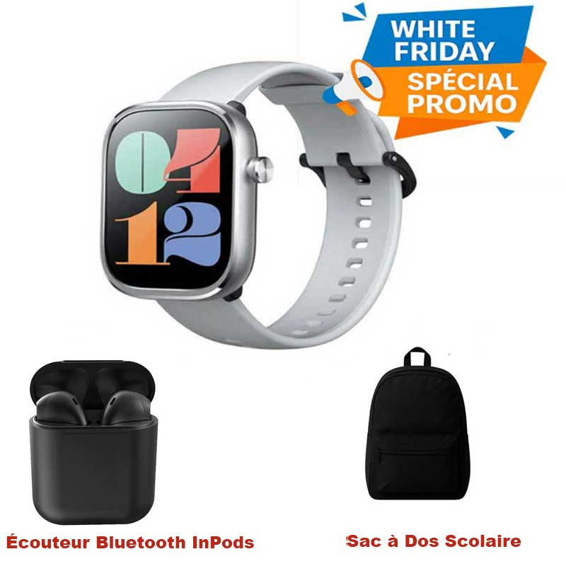 Pack Mibro Montre Connectée C4 + Earbuds 5 Silver