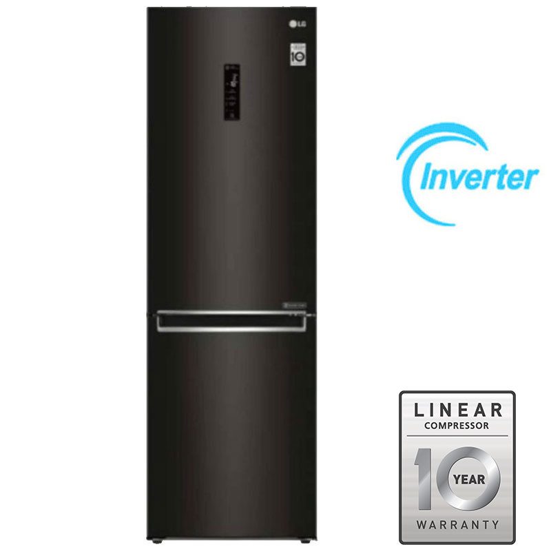 Réfrigérateur Combiné LG Inverter 374L NoFrost Noir en Tunisie