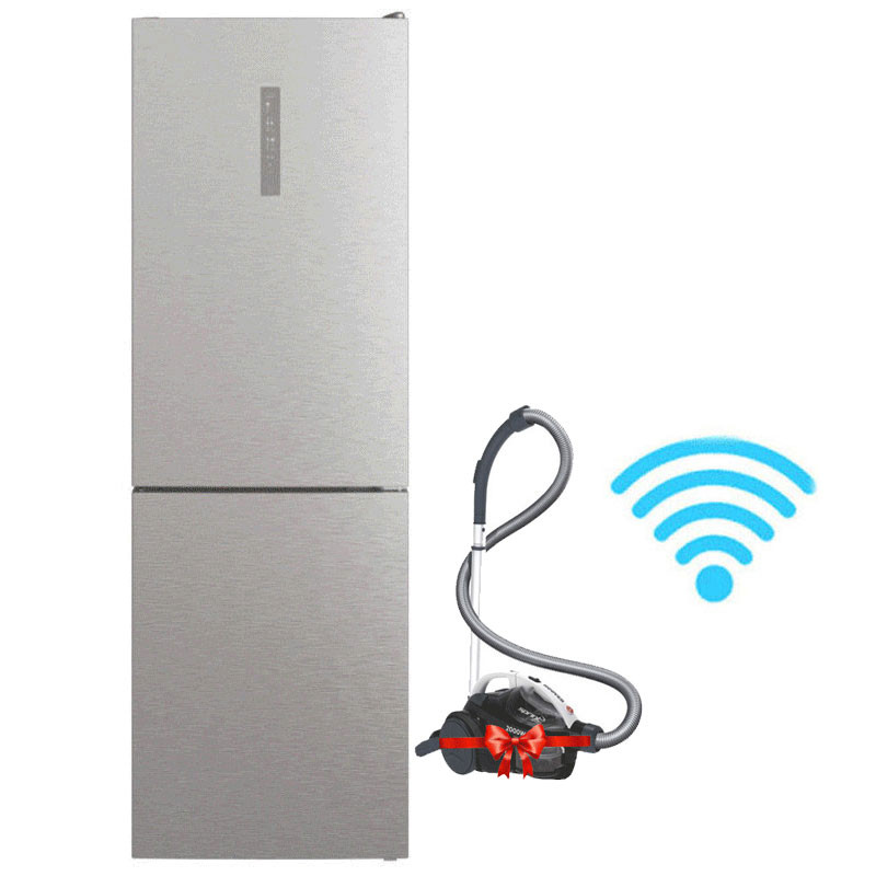 Réfrigérateur Combinée Hoover HOCE7T618EX 341 Litres NoFrost Inox en Tunisie