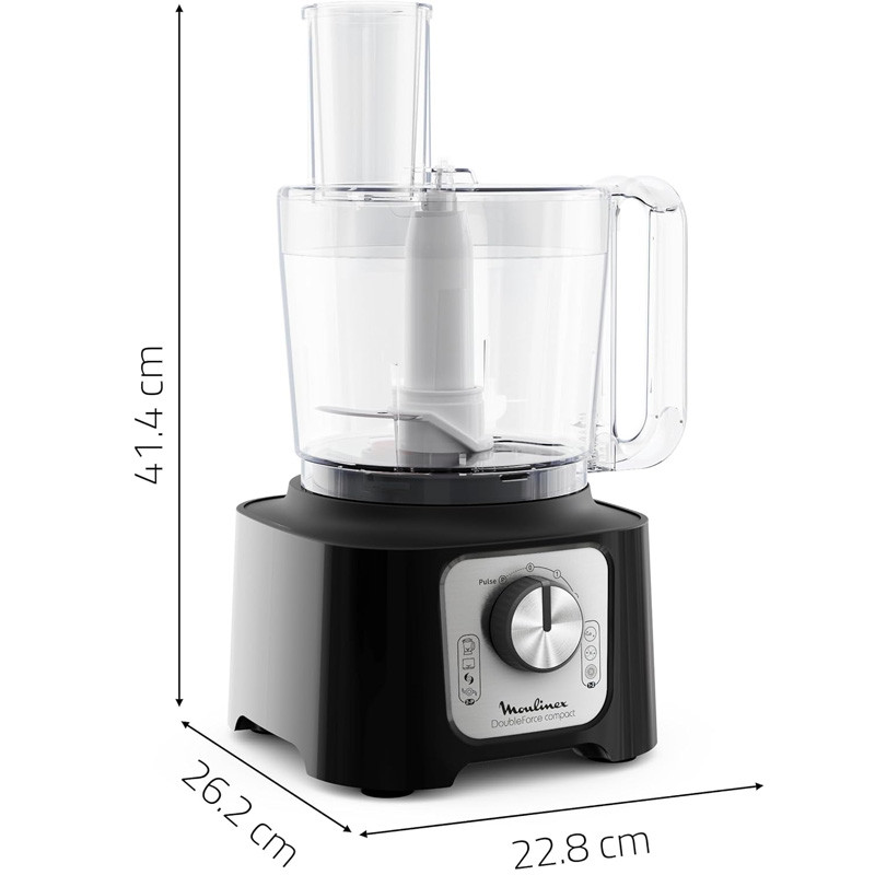 Robot Multifonctions Moulinex Double Force Compact FP546811 800W Noir EN Tunisie