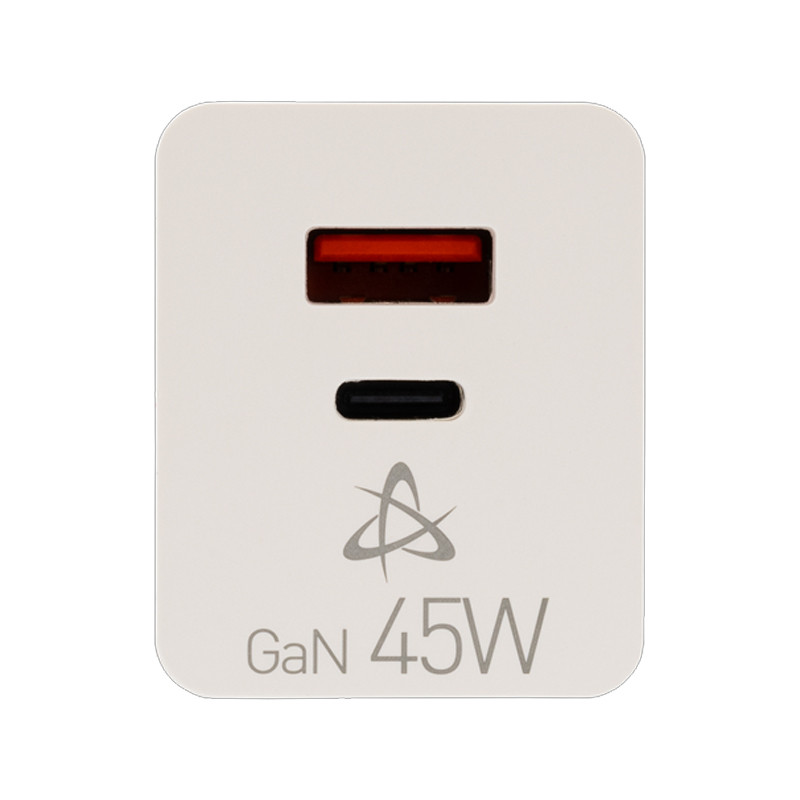 Adaptateur Chargeur Rapide Sbox HC-45 USB-A/Type-C 45W Blanc en Tunisie