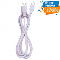 Câble Chargeur TN20 USB-A Vers Type-C 6A Blanc en Tunisie