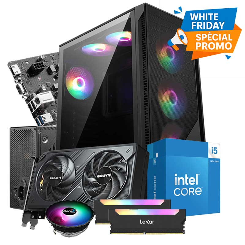 Pc De Bureau Gamer MSI I5 14Gén 16Go 512Go SSD Noir en Tunisie