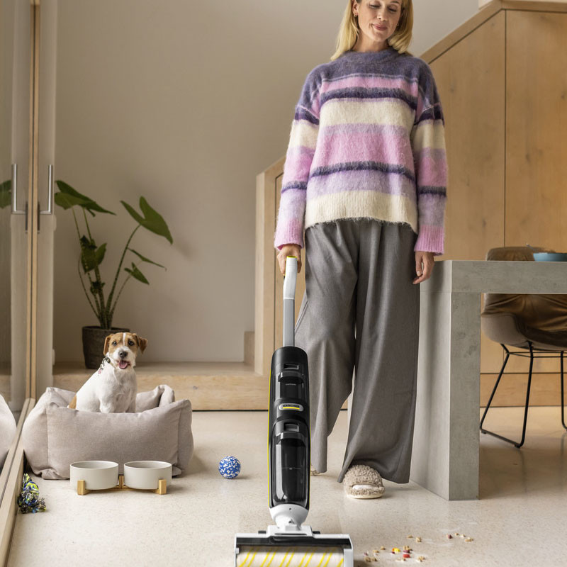 Aspirateur Balai Sans fil Kärcher Laveur FCV4 3En1 Xtra Clean 180W Noir en Tunisie