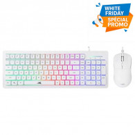 Pack Gamer Clavier & Souris Baracuda Orca BGC Blanc