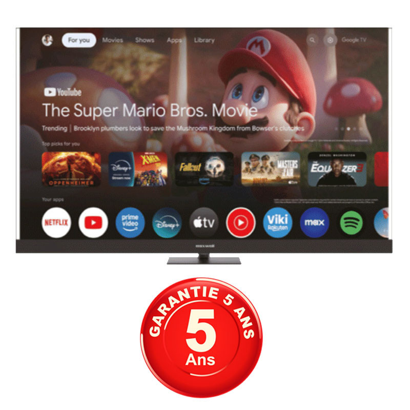 TV Maxwell MG60SB 55" 4k UHD Google Smart Tv Noir en Tunisie