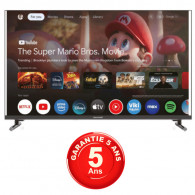 TV Maxwell MG60 43" UHD QLED Google Smart Tv Noir en Tunisie