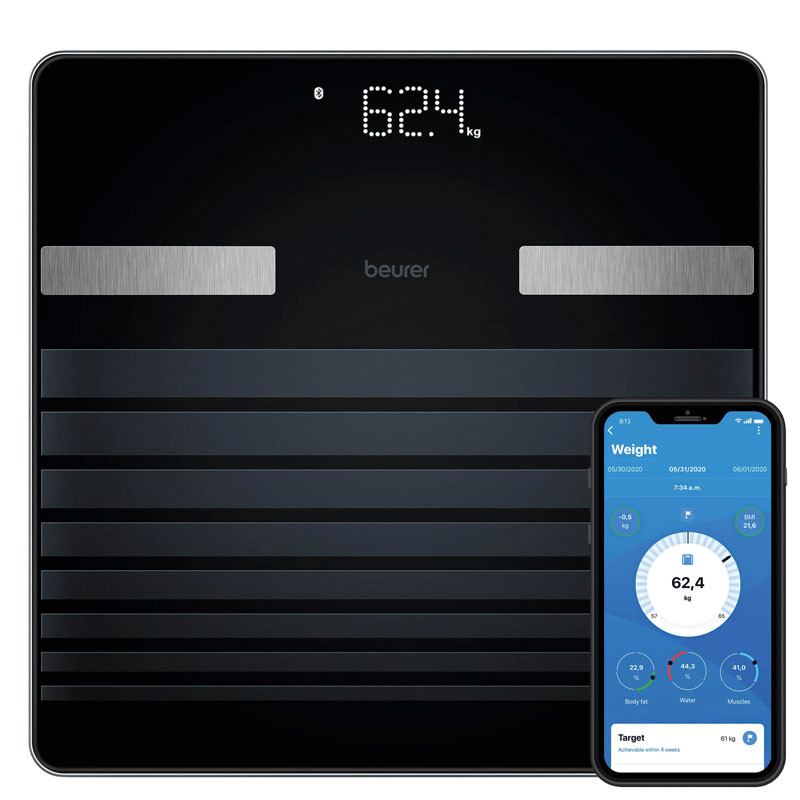 Pèse Personne Beurer Smart BF451 180 Kg Noir en Tunisie