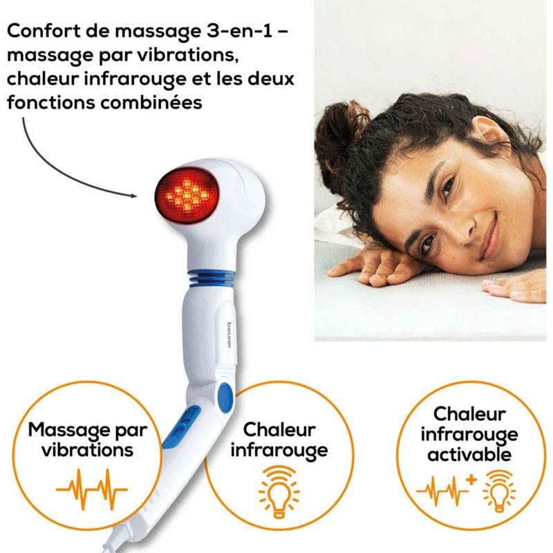 Appareil De Massage Musculaire Beurer MG40 a Infrarouge Blanc en Tunisie
