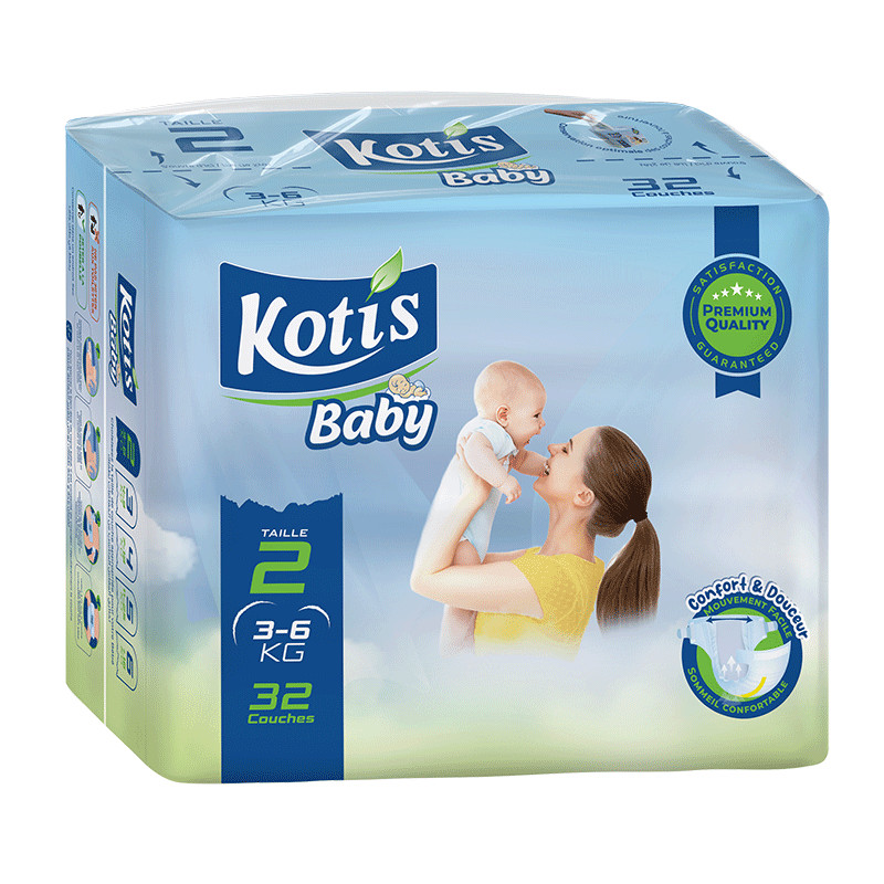 Couches Bébé Kotis Premium T2 32 Pièces en Tunisie