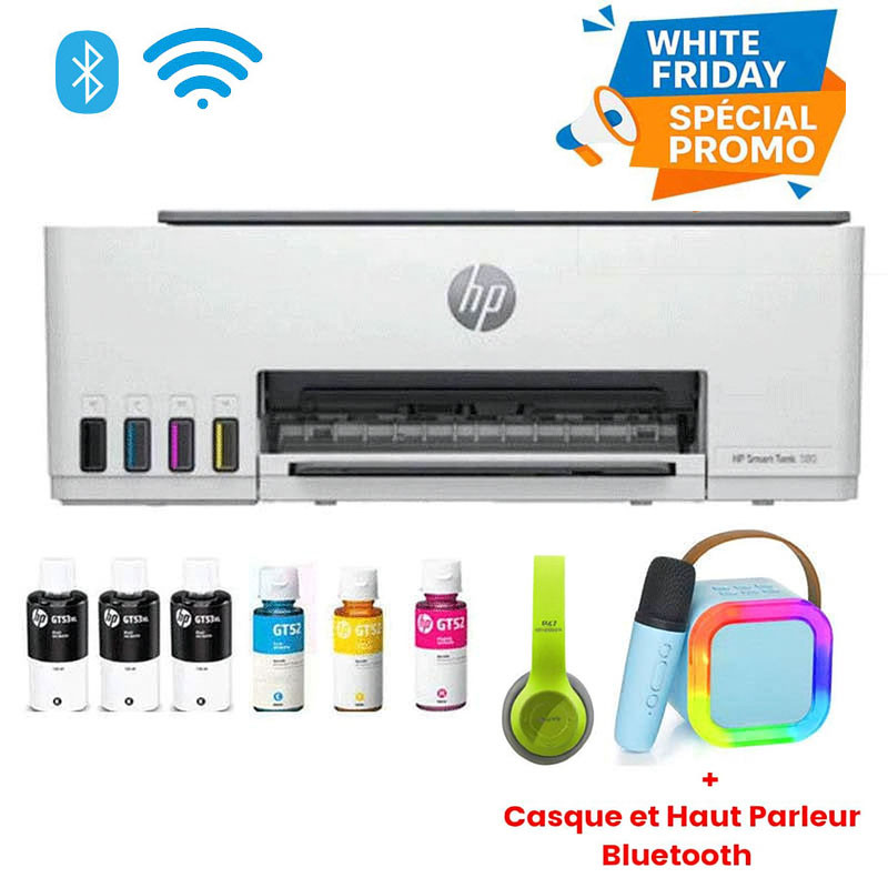 Imprimante Multifonction Jet D'encre HP Smart Tank 580  1F3Y2A - Blanc