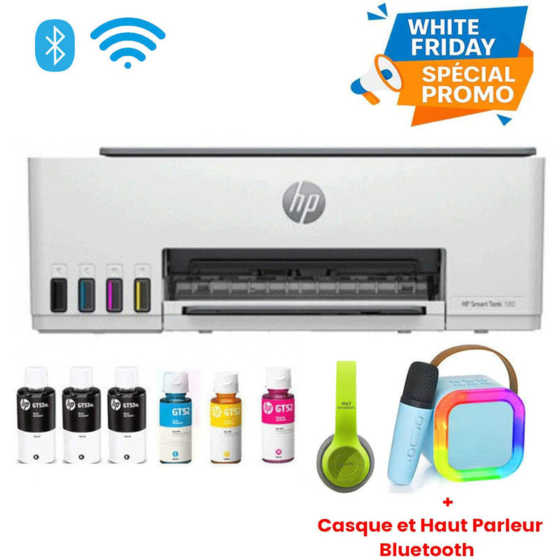 Imprimante Multifonction Jet D'encre HP Smart Tank 585 1F3Y4A - Blanc