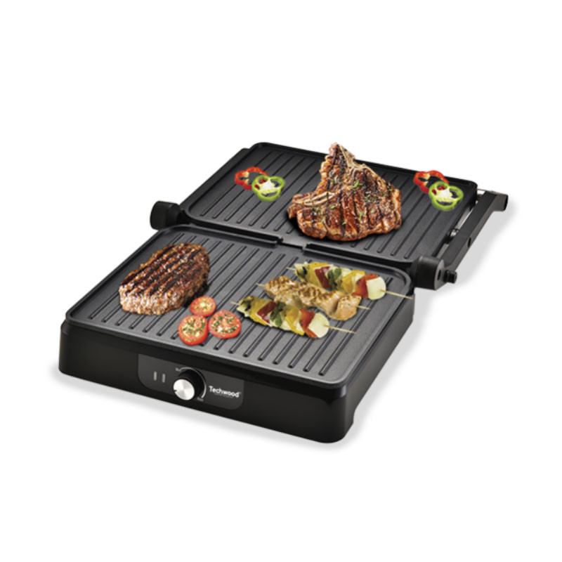 Appareil à Panini Et Grill Techwood TGD-2201 2200W Inox en Tunisie