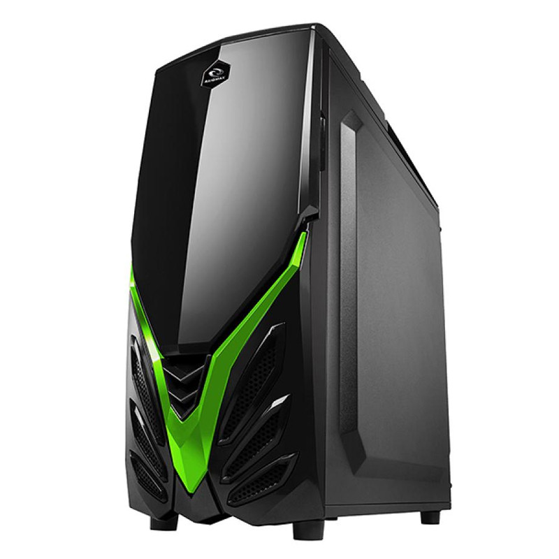 Boitier Gaming Raidmax Viper II A07WBG Moyen Tour Noir & Vert En Tunisie