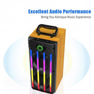 Haut Parleur Bluetooth ZQS JQS9401 4800W Bois et Noir En Tunisie