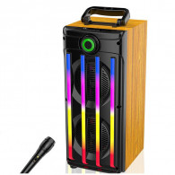 Haut Parleur Bluetooth ZQS JQS9401 4800W Bois et Noir