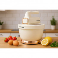 Batteur Mixeur Avec Bols Techwood TMB-340 500W Beige en Tunisie