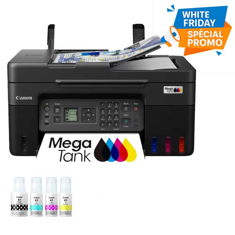 Imprimante Canon Multifonction 4en1Pixma G4470 Couleur Réservoir Intégré Wifi Noir en Tunisie