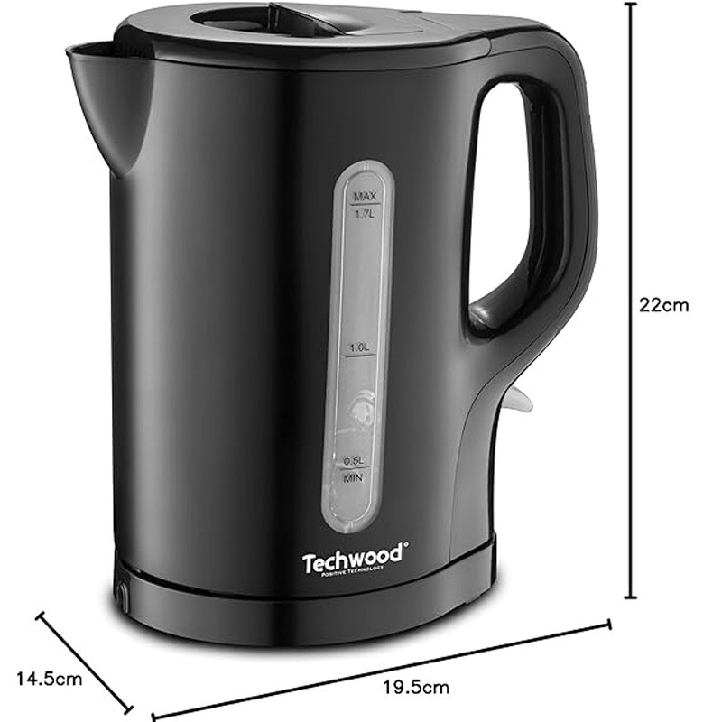 Bouilloire Techwood TB-1736 2200W 1.7 Litres Noir en Tunisie