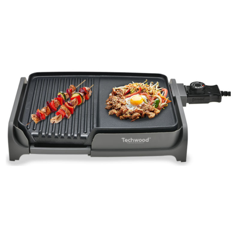 Grille & Teppan Yaki Techwood TTG-3326 1600W Noir en Tunisie