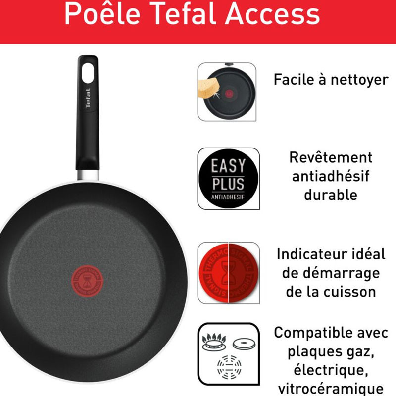 Poêle Tefal Access G6 24Cm Inox en Tunisie