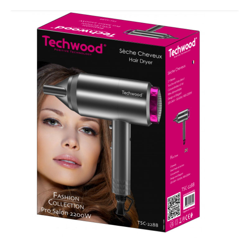 Sèche Cheveux Techwood TSC-2288 2200W Gris en Tunisie